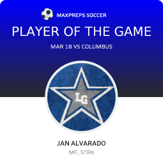 #7 Jan Alvarado Player of the Game badge
