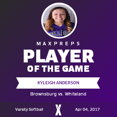 #20 Kyleigh Anderson Player of the Game badge