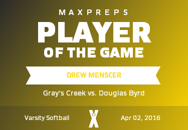 #7 Drew Menscer Player of the Game badge