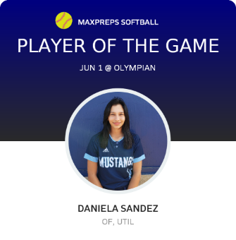 #11 Daniela Sandez Player of the Game badge