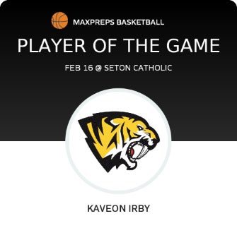 #33 Kaveon Irby Player of the Game badge