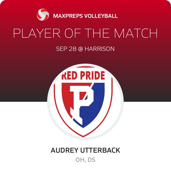 #3 Audrey Utterback Player of the Game badge
