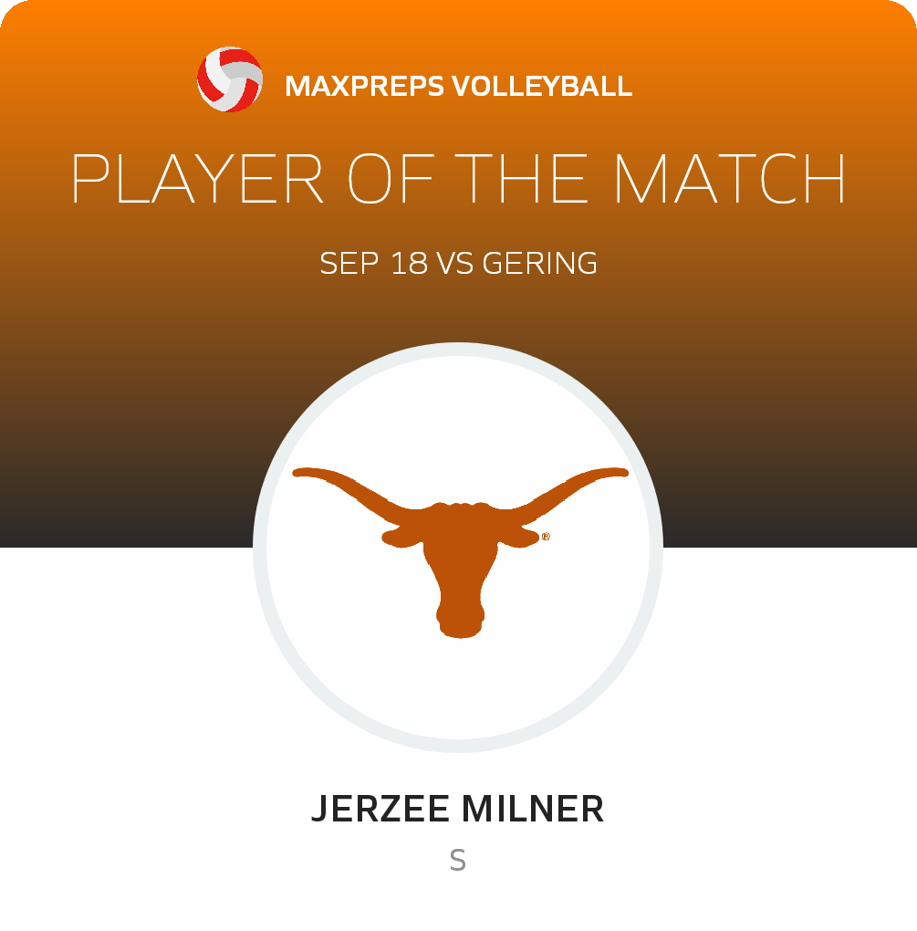 #11 Jerzee Milner Player of the Game badge