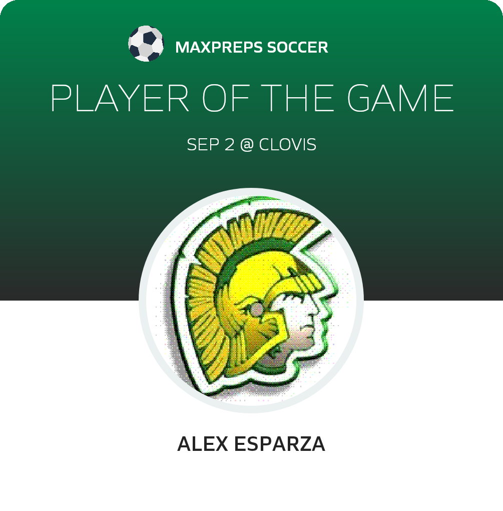 #12 Alex Esparza Player of the Game badge