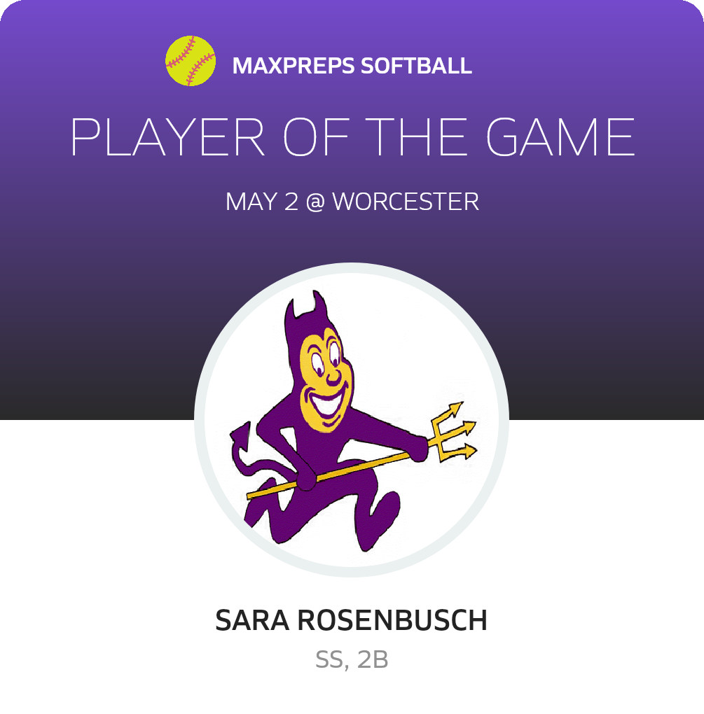 #10 Sara Rosenbusch Player of the Game badge