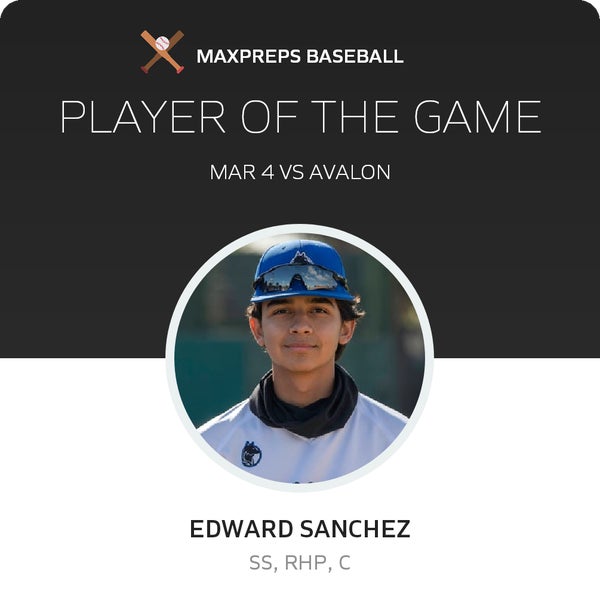 #10 Edward Sanchez Player of the Game badge