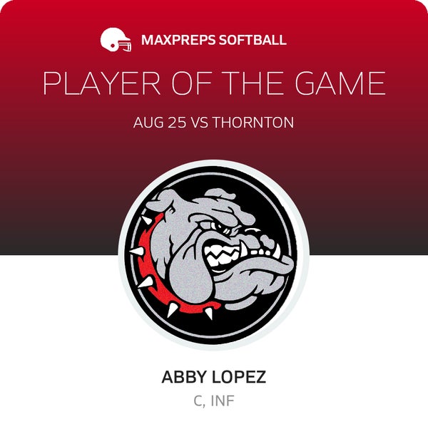 #5 Abby Lopez Player of the Game badge