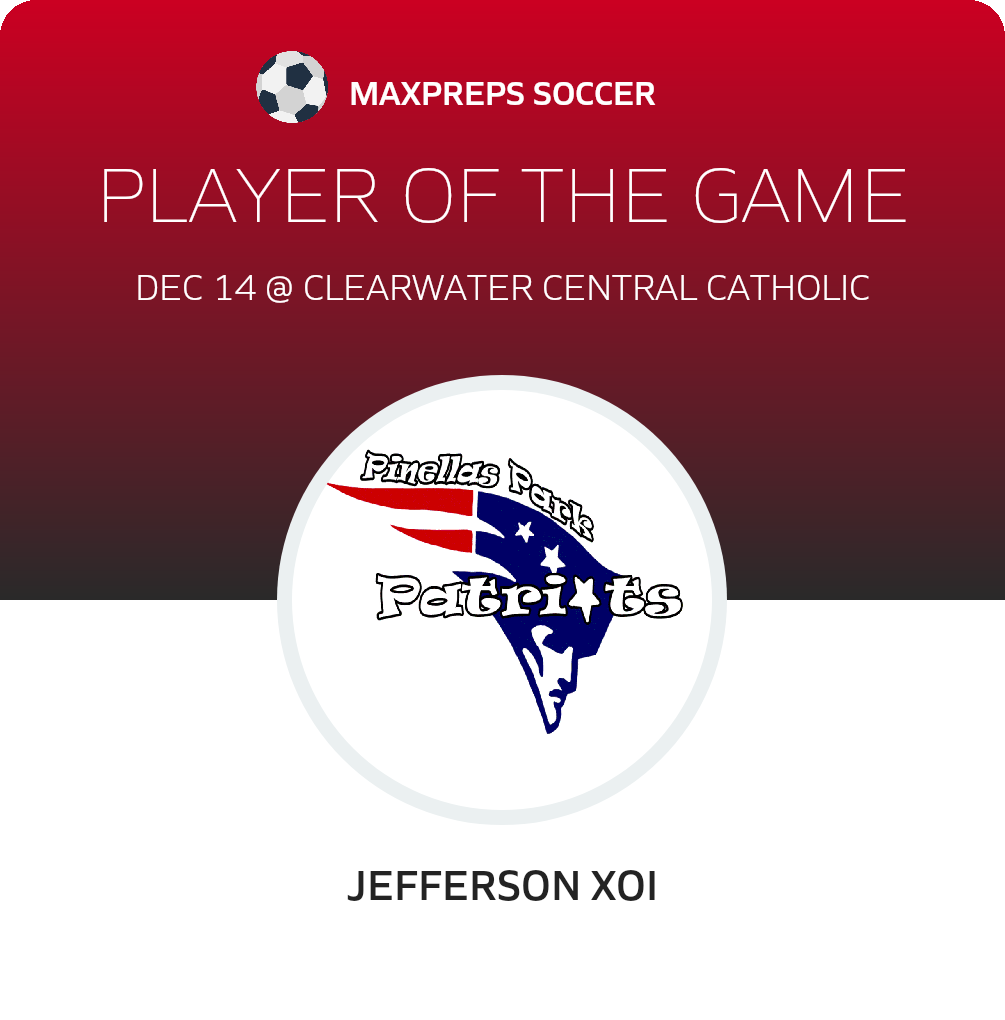 #1 Jefferson Xoi Player of the Game badge