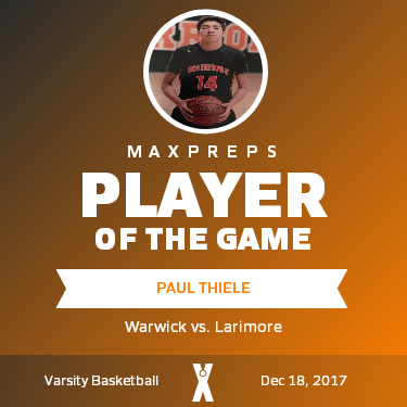 #14 Paul Thiele Player of the Game badge