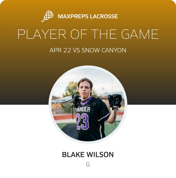 #23 Blake Wilson Player of the Game badge