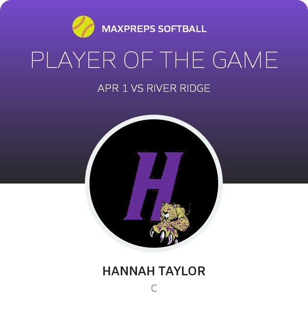 #00 Hannah Taylor Player of the Game badge