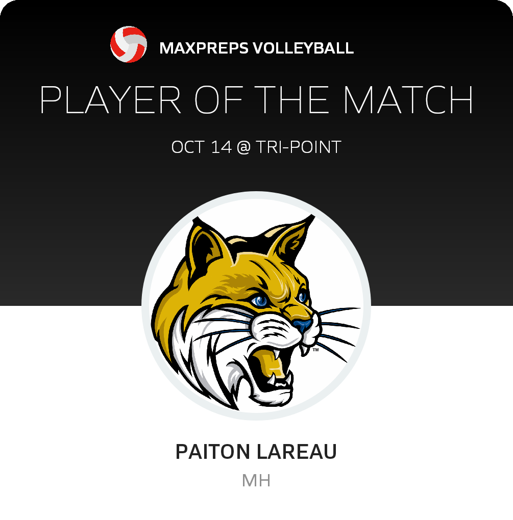 #13 Paiton Lareau Player of the Game badge
