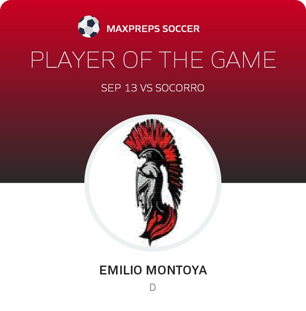 #6 Emilio Montoya Player of the Game badge