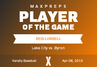 #20 Reid Lundell Player of the Game badge