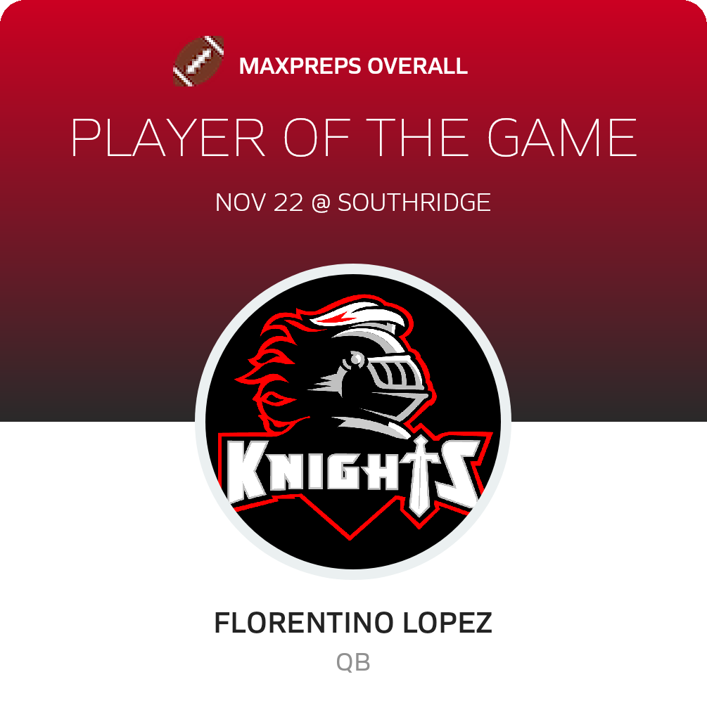 #16 Florentino Lopez Player of the Game badge