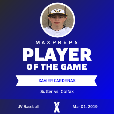 #8 Xavier Cardenas Player of the Game badge