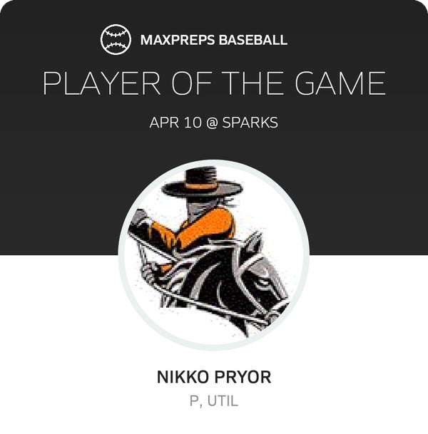 #7 Nikko Pryor Player of the Game badge