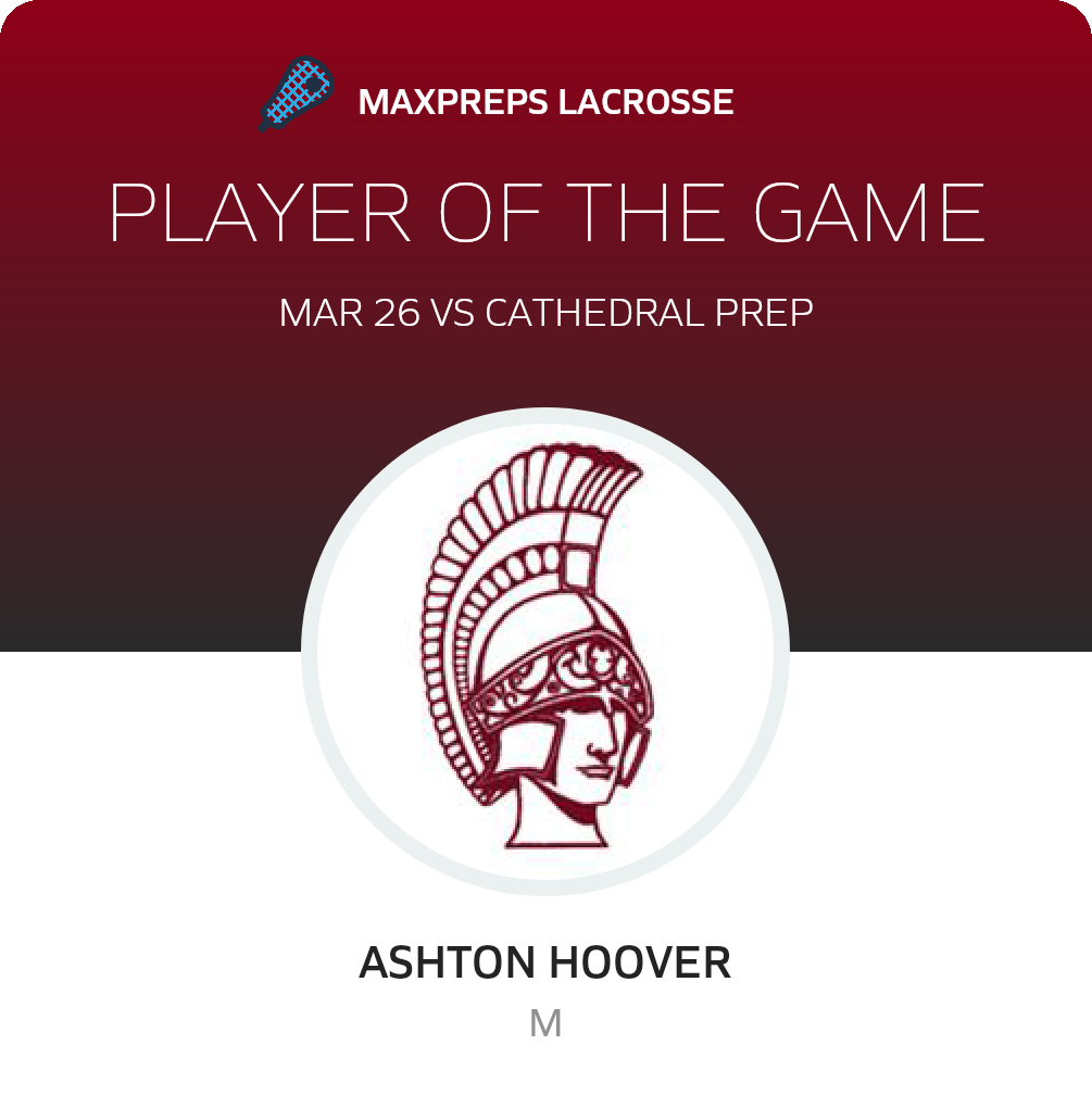 #16 Ashton Hoover Player of the Game badge