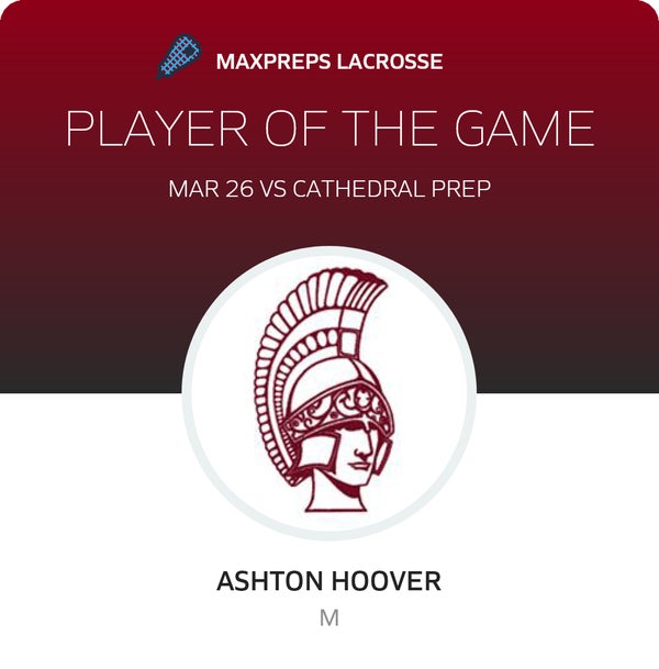 #16 Ashton Hoover Player of the Game badge