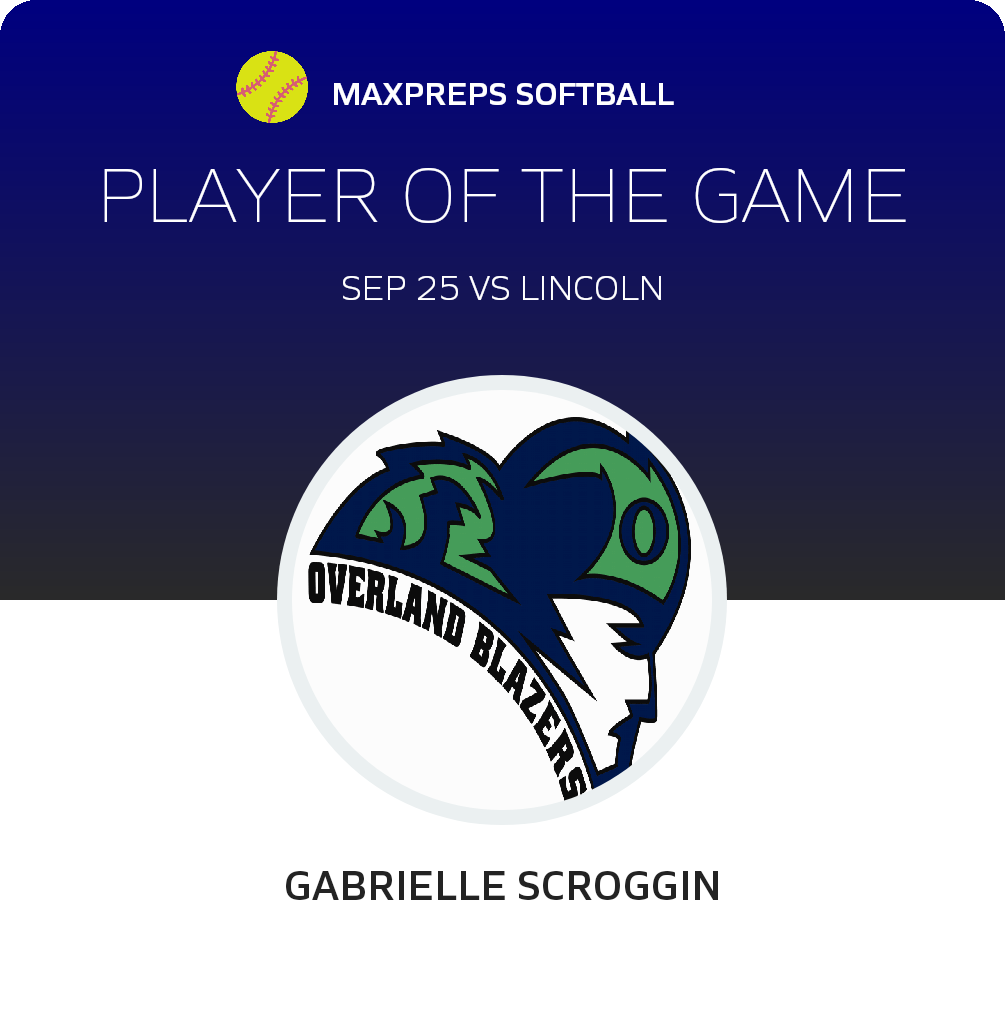 #7 Gabrielle Scroggin Player of the Game badge