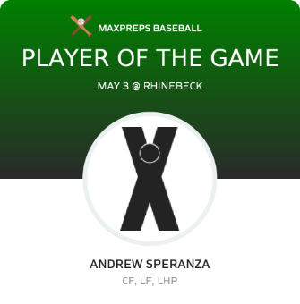 #5 Andrew Speranza Player of the Game badge