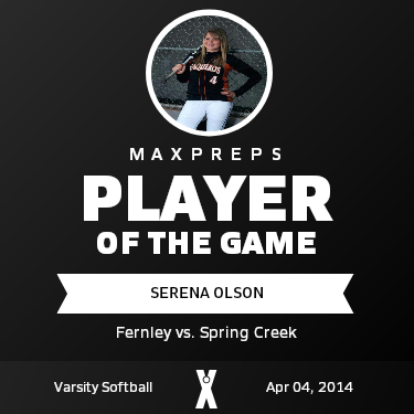 #44 Serena Olson Player of the Game badge