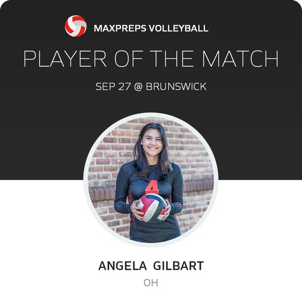 #4 Angela Gilbart Player of the Game badge