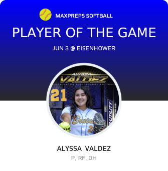Alyssa  Valdez Player of the Game badge