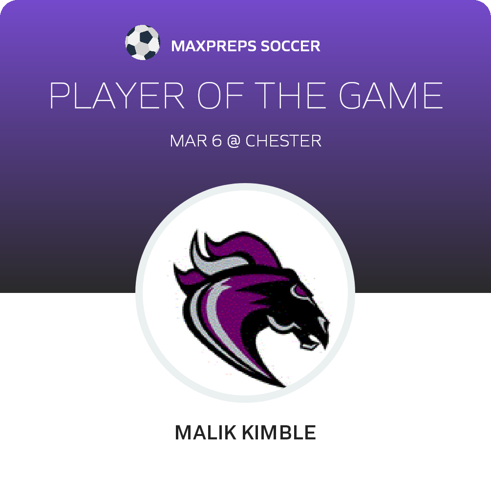 #9 Malik Kimble Player of the Game badge
