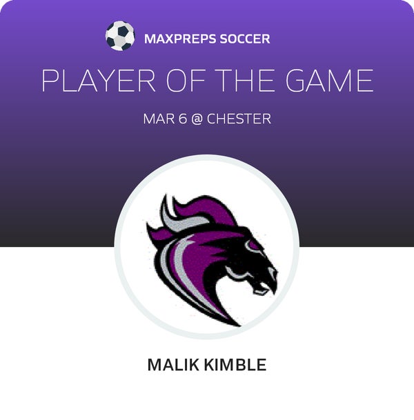 #9 Malik Kimble Player of the Game badge