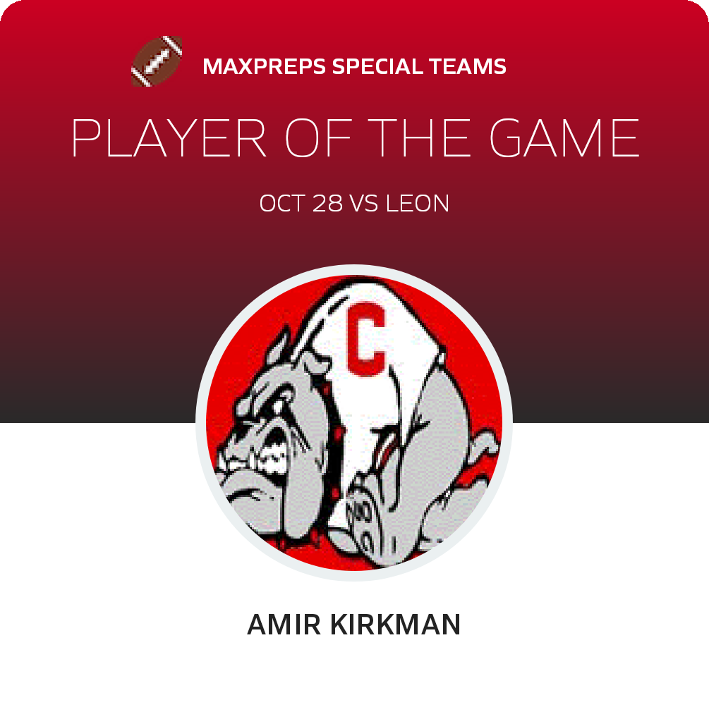 Amir Kirkman Player of the Game badge