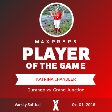 #12 Katrina Chandler Player of the Game badge