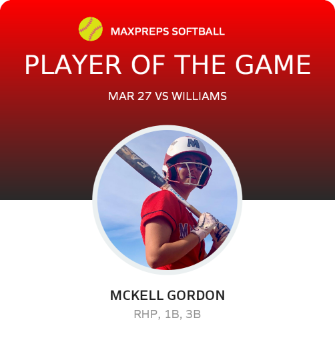 #23 McKell Gordon Player of the Game badge