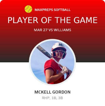 #23 McKell Gordon Player of the Game badge
