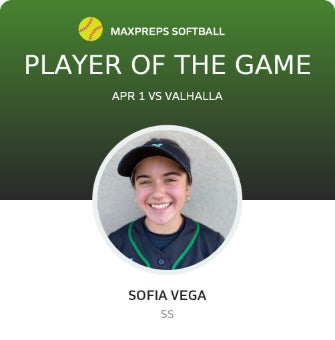 #2 Sofia Vega Player of the Game badge
