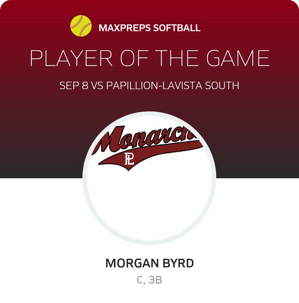 #1 Morgan Byrd Player of the Game badge