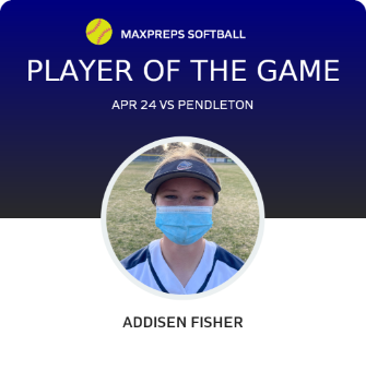 #11 Addisen Fisher Player of the Game badge
