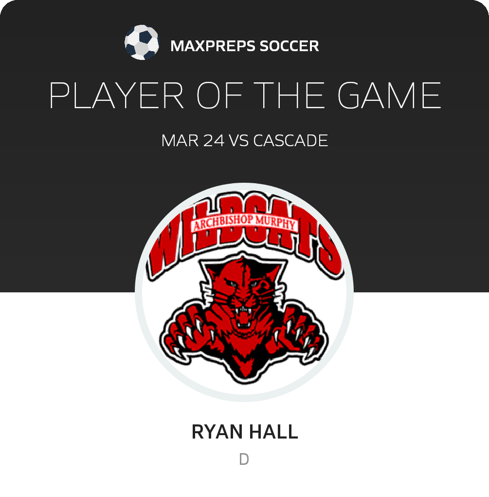 #17 Ryan Hall Player of the Game badge