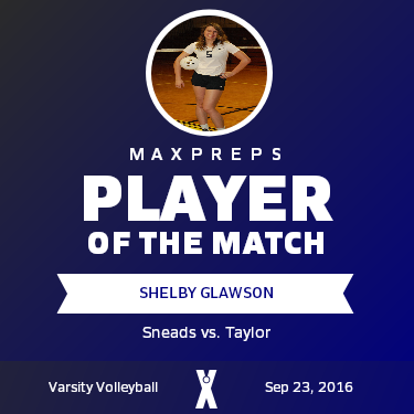 #5 Shelby Glawson Player of the Game badge
