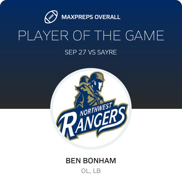 #55 Ben Bonham Player of the Game badge