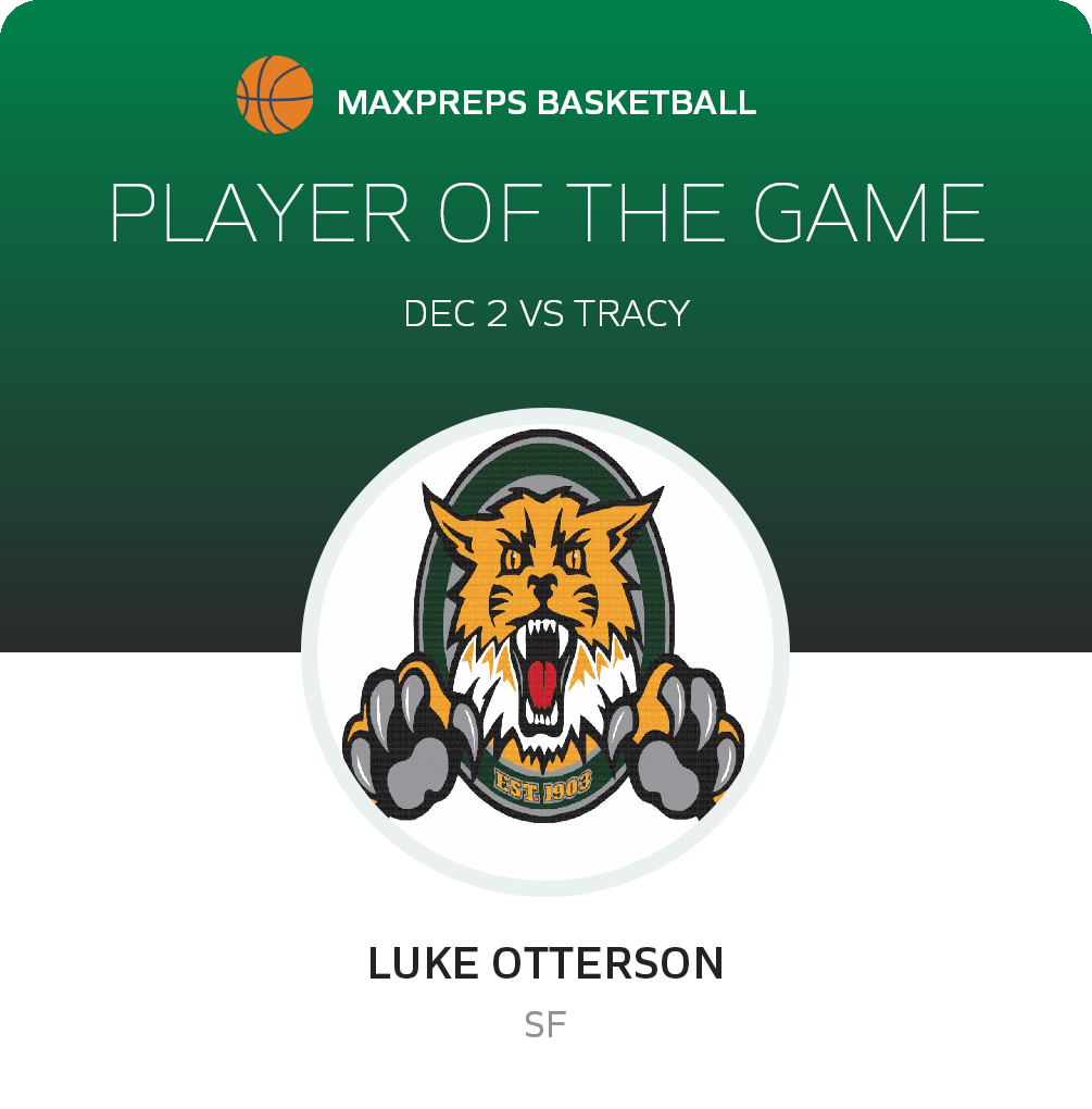 #21 Luke Otterson Player of the Game badge