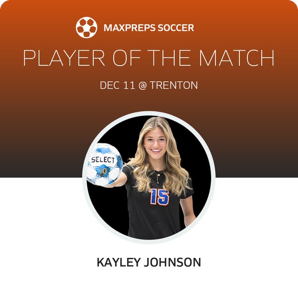 #15 Kayley Johnson Player of the Game badge