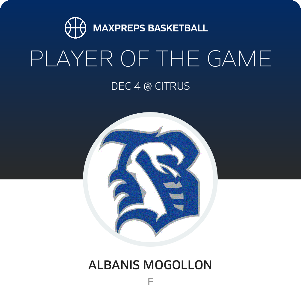 #30 Albanis Mogollon Player of the Game badge