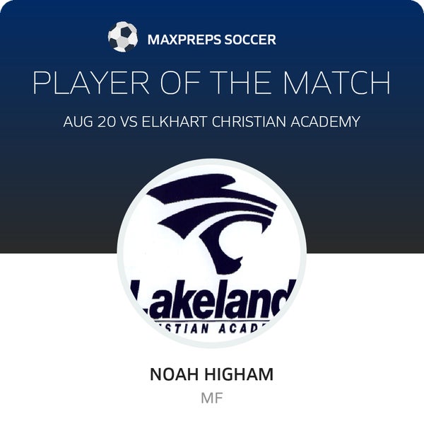 #19 Noah Higham Player of the Game badge
