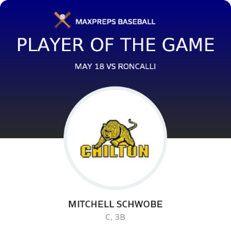 #32 Mitchell Schwobe Player of the Game badge