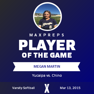 #8 Megan Martin Player of the Game badge