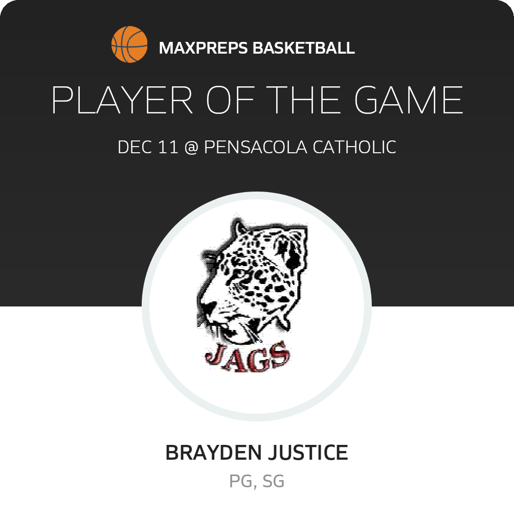 #24 Brayden Justice Player of the Game badge