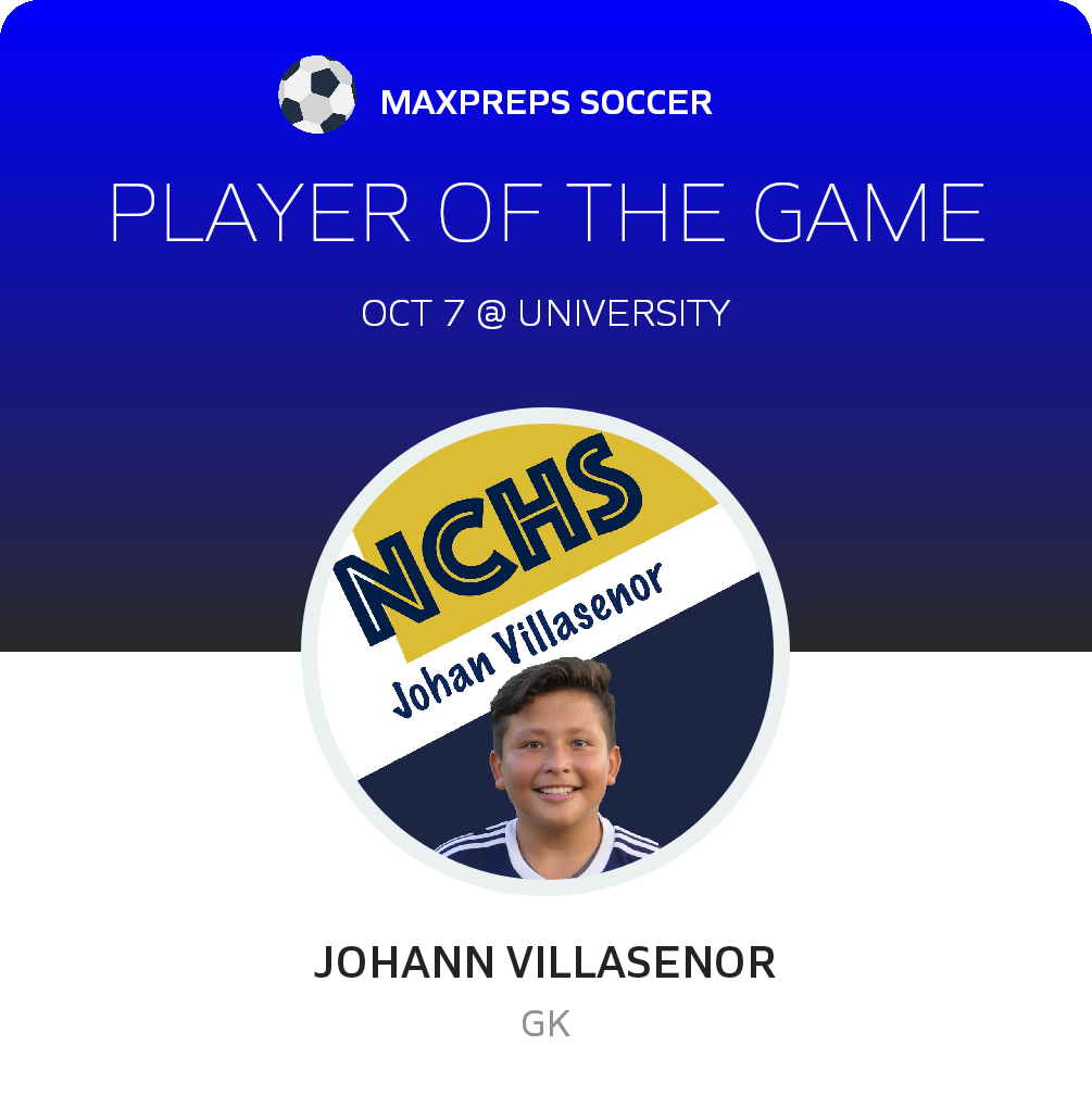 #1 Johann Villasenor Player of the Game badge