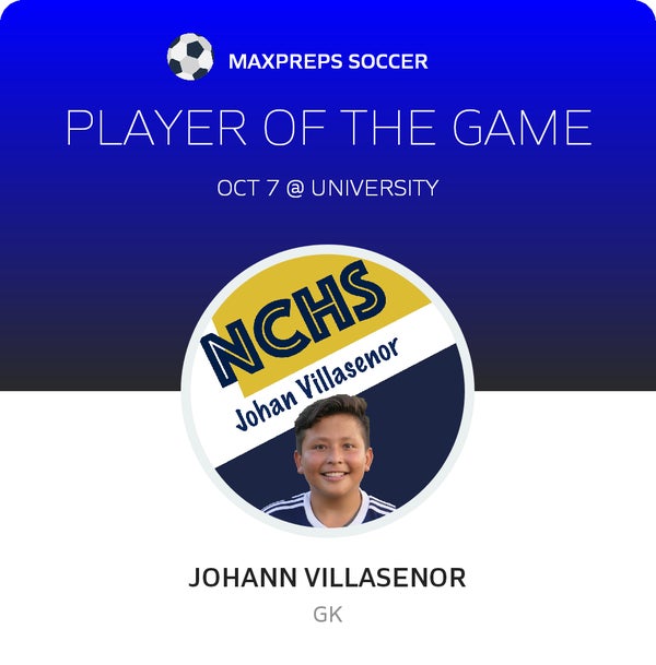 #1 Johann Villasenor Player of the Game badge