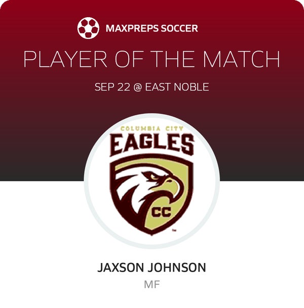 #11 Jaxson Johnson Player of the Game badge